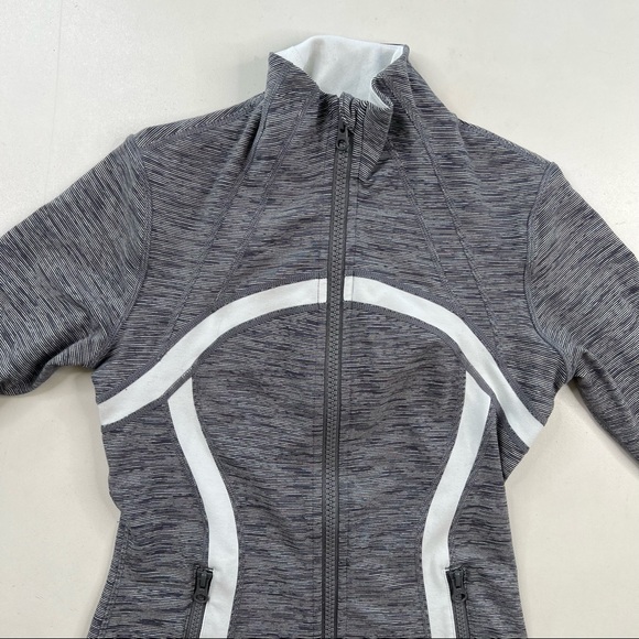 Lululemon Define Jacket Sz 4 Grey White - Picture 6 of 6
